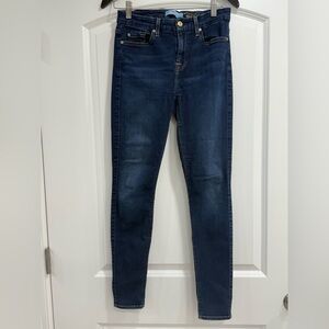 7 For All Mankind Dark Blue Skinny Jeans